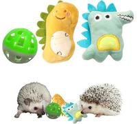 FORZENA 3 PCS Hedgehog Sound Toys Cute Mini Bell Ball Funny Stuffed Exercise Ball Toys for Small Animal Rat Hamster Ferret Chinchilla Cat (3PC)