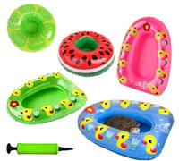 FORZENA 6PC Beard Dragon Pool Floating Toys with Inflatable Reptile Bathing Swimming Bath Hub Float Ring for Turtle Lizard Cage Accessories Photo Shoot Toy (6PC)