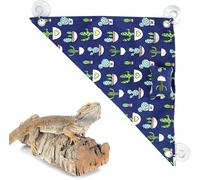 FORZENA Bearded Dragon Hammock Swing Hanging Bed Lounger with Pillow Hooks & Suction for Small Pet Reptile Geckos Lizards Spider (Blue)