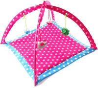 FORZENA Cat Ferret Play Mat Indoor Funny Activity Exercise Tent Hanging Toy Hideout Bed for Small Animal Rodent, Sugar Glider, Hamster, Gerbil, Mouse (Dots)