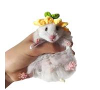 FORZENA Cute Mini Hat for Hamster Hand Knitted Adjustable Strap Lovely Tiny Hats for Lizard Guinea Pig Reptile Party Cosplay Costume Photo Shot (5,L)
