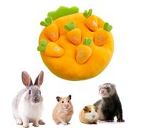 FORZENA Cute Plush Rabbit Foraging Toys Novelty Snuffle Mat Toys for Ferret Bunny Small Animals Interactive Enrichment Toys for Squirrel Guinea Pig Chinchilla Puppy (Carrot,M)