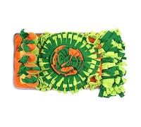 FORZENA Ferret Cats Snuffle Mat Fleece Foraging Mats Interactive Feeding Toy Small Animal Rabbit Guinea Pig Rat Hamster Anti Slip Treat Dispenser Slow Feeder (Carrots)