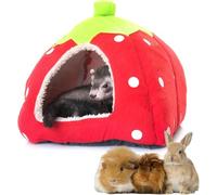 FORZENA Guinea Pig Bed Winter Warm Fleece Sleeping Nest Hideout Washable Rabbit House Cave Accessories for Small Animal Cat Ferret Hamster Squirrel Bunny (XXL)