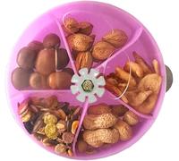 FORZENA Hamster Rat Foraging System Wheel Seed Food Ball Rotate Training Toy for Small Animals Mice Ferret Parrots Parakeet (Purple)