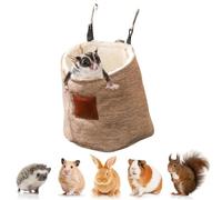 FORZENA Sugar Glider Sleeping Pouch Hanging Bed Small Animals Cage Warm Nest Sleep Bag for Hamsters Hedgehog Rats (Coffee)
