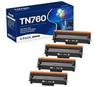 Forzik Compatible Toner Cartridge Replacement for Brother TN760 TN-760 TN730 TN-730 High Yield Compatible with DCP-L2550DW HL-L2350DW MFC-L2710DW Printer Accessories (4 Black)
