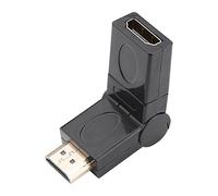fosa 360 Degree Adjustable Rotation Mini HDMI Male to HDMI Female Swivel Adapter Converter, Swivels and Rotates for Easy Access to HDMI Ports and to Protect HDMI Cable(Black)