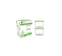 FOSA Vacuum Seal Food Storage System Reusable Containers 2 pack, 2x77.7oz (Vacuum Pump not Included)