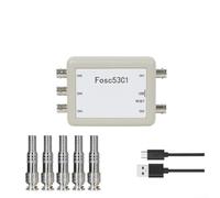 Fosc53C1 Portable Oscilloscope 5-Channel Input USB Digital Scope for Fieldwork Electronics Diagnosis 250kHz Signal Analysis Tool