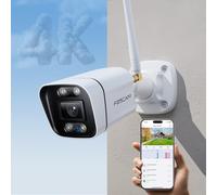 FOSCAM 4K 8MP Outdoor Wireless Security Cameras, 5GHz and 2.4GHz WiFi Surveillance Camera for Outdoor Home Security, 120°FoV, 20x Zoom, AI Detection