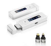 Foscomax Wireless HDMI Transmitter and Receiver, 165FT/50M LED Display Portable Wireless HDMI, Plug & Play, 4K Decode 1080P Output, 2.4G/5G for Video and Audio to Monitor from PC/Projector/TV Box