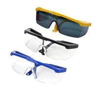 FOSDICK 3 PCS Safety Glasses for Work, Protective Safety Goggles, Lightweight Eye Protection Security Eyewear Over Glasses for Welding Outdoor Construction Laboratory Chemicals