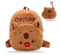 FOSDICK Capybara Backpack, Cute Capybara Bag, Adorable Plush Animal Kids School Bag, Small Rucksack with Coin Purse, Capybara School Bags for Boys & Girls, Cartoon Stylish Back Pack for School Travel