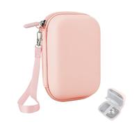 FOSDICK Digital Camera Case Small, Travel Camera Cases, Compact Camera Pouch Compatible with Canon, Sony, Nikon, with Zipper Mesh Pocket or Battery Pack, Charging Cable and Other Accessories (Pink)