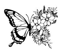 FOSDICK Metal Butterfly Wall Art Decor, Black Hollow Butterfly Wall Sculpture, Modern Minimalist Wire Art Decorations for Living Room, Bedroom, Kitchen, Bathroom, Hallway and Office