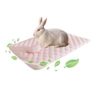 FOSDICK Small Pet Cooling Mat, 41x 30cm Rabbit cooling Mat, Rabbit Cooling Pad Bite Resistance, Soft and Comfortable Cool Mats for Rabbits, Guinea Pig, Hamster, Stay Cool This Summer, Pink Pet Ice Pad