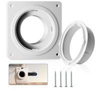 Fosenlion Dryer Vent Wall Plate with Quick Connect & Disconnect, Twist Lock Dryer Vent Connector Kit, 4 Inch Dryer Duct Connector Flange, for Wall Exhaust Vent, Ceiling or Warmhouse Air Circulation