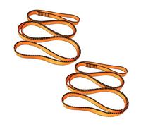 FOSER 18mm Nylon climbing sling Runner, 23KN Nylon Rope,Apply to Rock Climbing, Mountaineering, Hiking, Downhill, Emergency Equipment, etc (Orange(2pcs), 120cm/48inch)