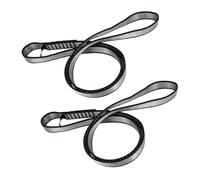 FOSER 18mm Nylon climbing sling Runner, 23KN Nylon Rope,Apply to Rock Climbing, Mountaineering, Hiking, Downhill, Emergency Equipment, etc (Gray(2pcs), 60cm/24inch)