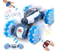 Fosgoit Remote Control Car Hand Gesture RC Stunt Car 4WD, 360° Rotation Sensing Drift RC Car Off Road with Light Music for Kids 4-12 Years Old, 2.4 GHz Toy Car 2 Batteries Gift for Boys Girls