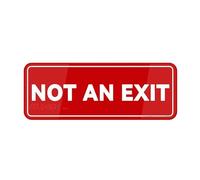 FOSHIN Acrylic Plastic Sign Fancy Not An Exit Sign Sign With Adhesive 10"" X 3"" Easy To Install And Highly Visible For Office And Business Durable And Highly Visible