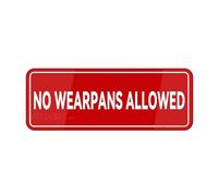 FOSHIN Acrylic Plastic Sign No Weapons Allowed Sign Sign With Adhesive 10"" X 3"" Easy To Install And Highly Visible For Office And Business Durable And Highly Visible