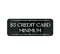FOSHIN Acrylic Sign For Wall Designer 5 Dollar Credit Card Minimum Wall Or Door Sign Sign For Office Restaurants Hotels Supermarket Supplies 10 By 3 Inch