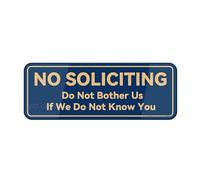 FOSHIN Acrylic Sign For Wall Fancy No Soliciting Do Not Bother Us If We Do Not Know You Wall Or Door Sign Durable Long Lasting With Double Sided Tape 10X3 Inches