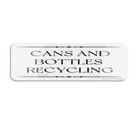 FOSHIN Cans And Bottles Recycling Sign Sign For Office Restaurants Hotels Supermarket Supplies 10 By 3 Inch, Acrylic8