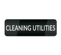 FOSHIN Cleaning Utilities Wall Or Door sign For Office Restaurants Hotels Supermarket Supplies 10 By 3 Inch, Acrylic10