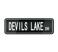 FOSHIN Devils Lake Dr Acrylic Plastic Sign Sign 3"" X 10"" Fade Resistance Indoor/Outdoor Use