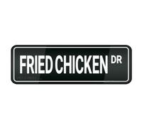 FOSHIN Fried Chicken Dr Acrylic Plastic Sign Long Lasting With Double Sided Tape In The Back - 10"" X 3""Inch