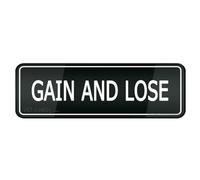 FOSHIN Gain And Lose Acrylic Plastic Sign 10""X3"" Thick Acrylic Self-Adhesive Modern Design Sign Easy To Install