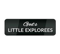 FOSHIN God'S Little Explorers Sign Room Decor Indoor & Outdoor Signs For Home Office Work 10"" X 3"", Acrylic2