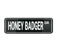FOSHIN Honey Badger Dr Acrylic Plastic Sign Rounded Corners Long Lasting With Double Sided Tape In The Back 10""X3"" Inch