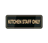 FOSHIN Informative Acrylic Plastic Sign Kitchen Staff Only Sign Sign 3"" X 10"" Fade Resistance Indoor/Outdoor Use