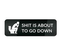 FOSHIN Is About To Go Down Wall Or Door Signlong Lasting With Double Sided Tape 10X3 Inches, Acrylic8