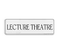FOSHIN Lecture Theatre Sign 10 X 3 Inch With Symbols Self-Adhesive For Restaurant Salons Hotel Motel Rest Stops Public Restrooms, Acrylic5