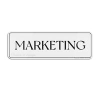 FOSHIN Marketing Sign 10 X 3 Inch With Symbols Self-Adhesive For Restaurant Salons Hotel Motel Rest Stops Public Restrooms, Acrylic10