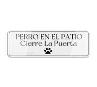 FOSHIN Pill Perro En El Patio Cierre La Puerta Wall Or Door Signlong Lasting With Double Sided Tape 10X3 Inches, Acrylic10