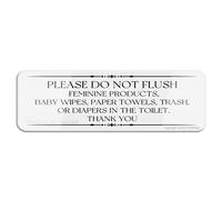 FOSHIN Please Do Not Flush Etiquette Sign Sign 3"" X 10"" Fade Resistance Indoor/Outdoor Use, Acrylic7