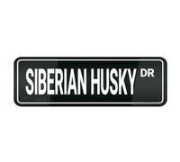 FOSHIN Siberian Husky Dr Acrylic Plastic Sign Sign With Adhesive 10"" X 3"" Easy To Install And Highly Visible For Office And Business Highly Visible