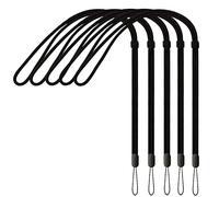 Foshine Lanyards 5 Pack Adjustable Neck Office Lanyard Straps Long For Pen ID Badge Holder Keys Umbrella Whistle Cruise (5 Black)