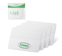 FOSHIO 4 Pack Professional Car Vinyl Applicator Tools 4 Inch Economical Squeegee for Window Tinting, Vinyl Decals, Sign Making, Vinyl Film Installing - White PP Plastic Scraper