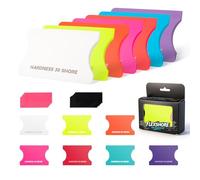 FOSHIO 7PCS 30°- 90° Hardness Vinyl Wrap Squeegee Kit with 10PCS Felt Pads Scratch-Free Felt Squeegee for Vinyl Rubber Squeegee Vinyl Wrap Tools