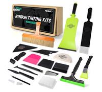 FOSHIO Vinyl Wrap Tool Kit - Professional PPF, Window Tint & Car Wrap Tools Set, Includes Bulldozer/Mini/Corner/Felt Squeegees, Scrubber, Tint Brush, Craft Knives, Plastic Blades for Car Wrapping