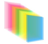 FOSHISY A4 Coloured Overlays for Dyslexia, 20 PCS Dyslexia Reading Overlays Sheets, Coloured Plastic Guided Reading Overlays for Dyslexia, ADHD,Students, Early Readers (Assorted Colour)