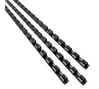 FOSHISY Plastic Binding Combs 21 Ring A4 6mm Comb Binding Spines, 20 Sheet Capacity, Pack of 100, Black