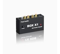 Fosi Audio Box X1 Phono Preamp for MM Turntable Mini Stereo Audio Hi-Fi Phonograph/Record Player Preamplifier with 3.5MM Headphone and RCA Output with DC 12V Power Supply
